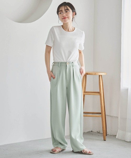 mil(ミル)の「【150㎝前後の小柄さんサイズ】カットタックストレートパンツ【伸縮性あり】(その他パンツ・レディース・ブラック/ライトグレー/ライム/オレンジ/ミント・XS/S/M)」の19枚目の写真