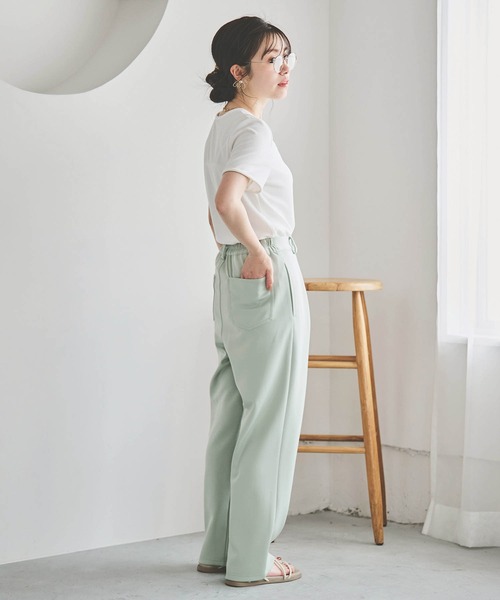 mil(ミル)の「【150㎝前後の小柄さんサイズ】カットタックストレートパンツ【伸縮性あり】(その他パンツ・レディース・ブラック/ライトグレー/ライム/オレンジ/ミント・XS/S/M)」の21枚目の写真