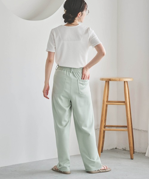 mil(ミル)の「【150㎝前後の小柄さんサイズ】カットタックストレートパンツ【伸縮性あり】(その他パンツ・レディース・ブラック/ライトグレー/ライム/オレンジ/ミント・XS/S/M)」の10枚目の写真