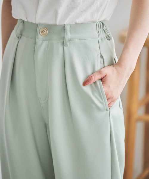 mil(ミル)の「【150㎝前後の小柄さんサイズ】カットタックストレートパンツ【伸縮性あり】(その他パンツ・レディース・ブラック/ライトグレー/ライム/オレンジ/ミント・XS/S/M)」の8枚目の写真