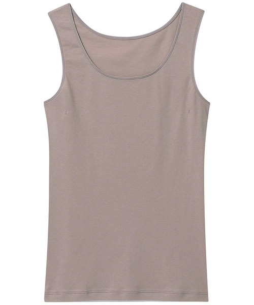 une nana cool（ウンナナクール）の「オーガニックコットン 汗とりパッド付きタンクトップ（インナーウェア/肌着・レディース・モカ/ブラック/ライトベージュ・L/M/LL）」の2枚目の写真