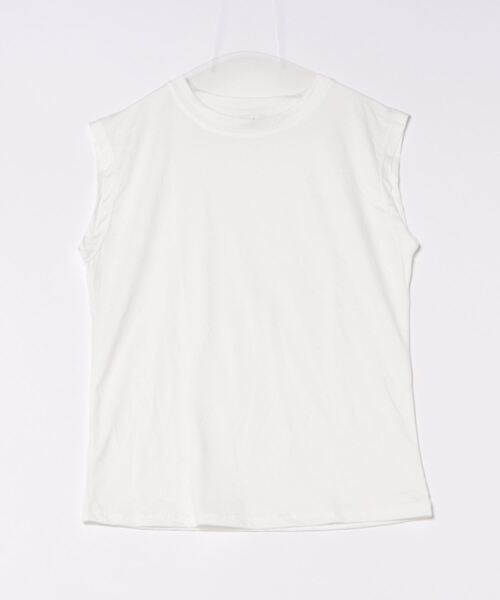 the par_k store（パークストア）の「ノースリーブカットソー（Tシャツ/カットソー・レディース・ブルー/ベージュ/ホワイト・FREE）」の6枚目の写真