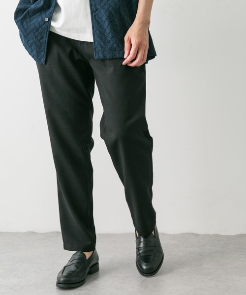 URBAN RESEARCH DOORS（アーバンリサーチドアーズ）の「『吸水速乾』『イージーケア』リネンライクイージートラウザー（その他パンツ・メンズ・オフホワイト/ブラック/インディゴブルー/グリーン系その他・SMALL/MEDIUM/LARGE）」の3枚目の写真