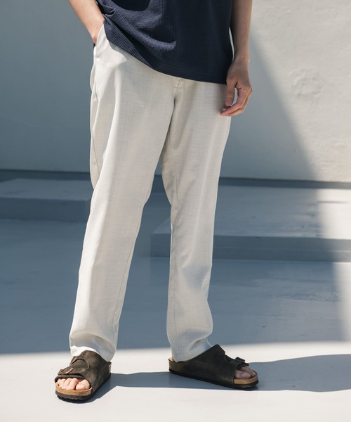 URBAN RESEARCH DOORS（アーバンリサーチドアーズ）の「『吸水速乾』『イージーケア』リネンライクイージートラウザー（その他パンツ・メンズ・オフホワイト/ブラック/インディゴブルー/グリーン系その他・SMALL/MEDIUM/LARGE）」の8枚目の写真