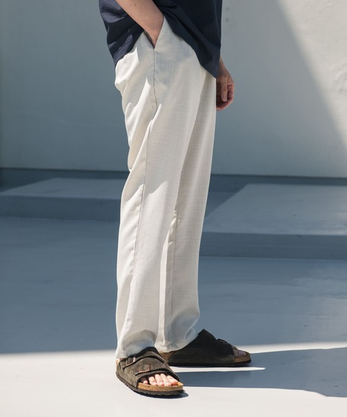 URBAN RESEARCH DOORS（アーバンリサーチドアーズ）の「『吸水速乾』『イージーケア』リネンライクイージートラウザー（その他パンツ・メンズ・オフホワイト/ブラック/インディゴブルー/グリーン系その他・SMALL/MEDIUM/LARGE）」の9枚目の写真