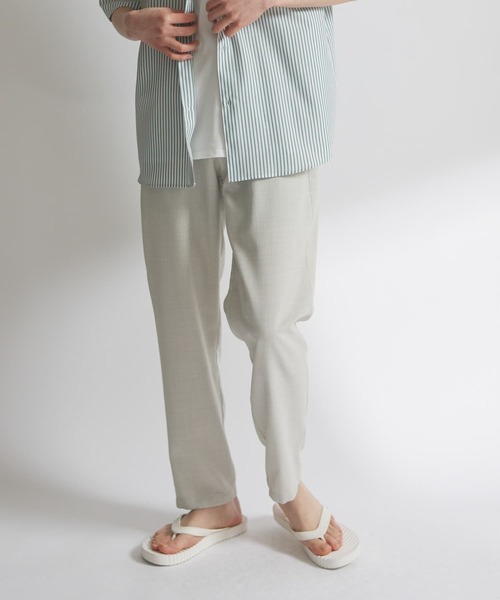 URBAN RESEARCH DOORS（アーバンリサーチドアーズ）の「『吸水速乾』『イージーケア』リネンライクイージートラウザー（その他パンツ・メンズ・オフホワイト/ブラック/インディゴブルー/グリーン系その他・SMALL/MEDIUM/LARGE）」の12枚目の写真