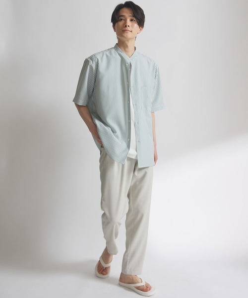 URBAN RESEARCH DOORS（アーバンリサーチドアーズ）の「『吸水速乾』『イージーケア』リネンライクイージートラウザー（その他パンツ・メンズ・オフホワイト/ブラック/インディゴブルー/グリーン系その他・SMALL/MEDIUM/LARGE）」の19枚目の写真