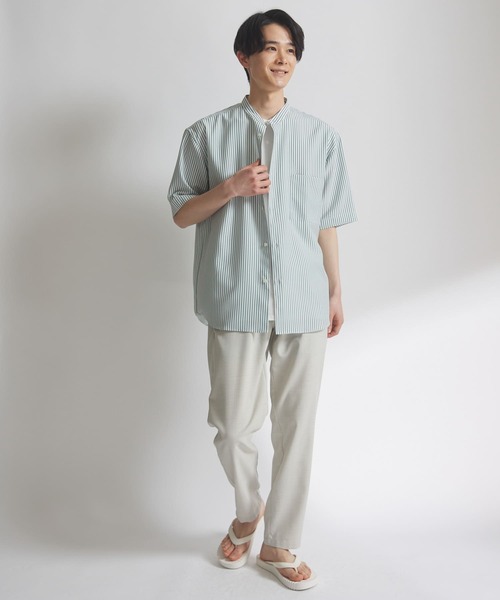 URBAN RESEARCH DOORS（アーバンリサーチドアーズ）の「『吸水速乾』『イージーケア』リネンライクイージートラウザー（その他パンツ・メンズ・オフホワイト/ブラック/インディゴブルー/グリーン系その他・SMALL/MEDIUM/LARGE）」の21枚目の写真