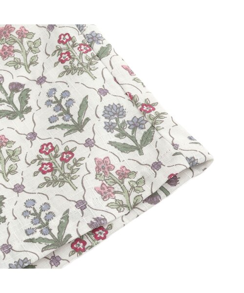 Ampersand（アンパサンド）の「ブロックプリント風　花柄セパレート浴衣（浴衣・キッズ・クリーム/サックスブルー・80/90/95/100/110/120/130/140）」の3枚目の写真