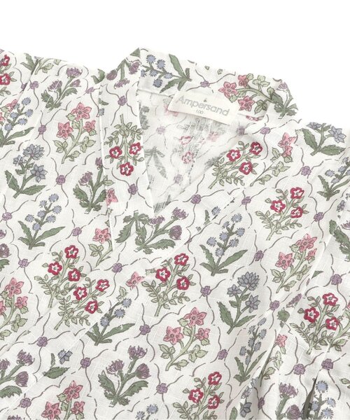 Ampersand（アンパサンド）の「ブロックプリント風　花柄セパレート浴衣（浴衣・キッズ・クリーム/サックスブルー・80/90/95/100/110/120/130/140）」の21枚目の写真