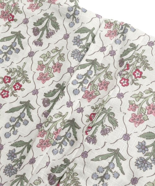 Ampersand（アンパサンド）の「ブロックプリント風　花柄セパレート浴衣（浴衣・キッズ・クリーム/サックスブルー・80/90/95/100/110/120/130/140）」の22枚目の写真