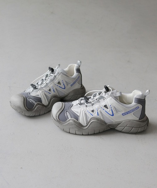 nomnom（ノムノム）の「【nomnom】厚底グレードロストスニーカー（スニーカー・レディース・グレー・24.5cm/24.0cm/23.5cm/23.0cm）」の5枚目の写真