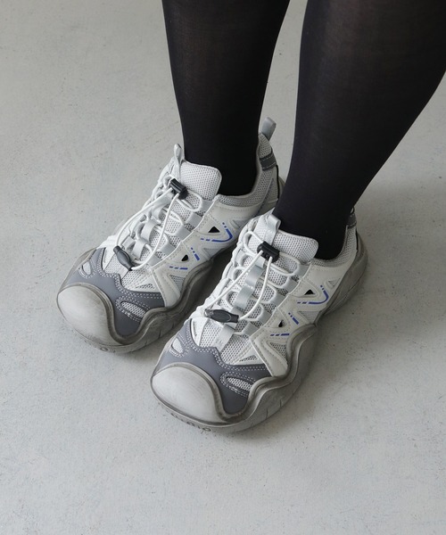 nomnom（ノムノム）の「【nomnom】厚底グレードロストスニーカー（スニーカー・レディース・グレー・24.5cm/24.0cm/23.5cm/23.0cm）」の7枚目の写真