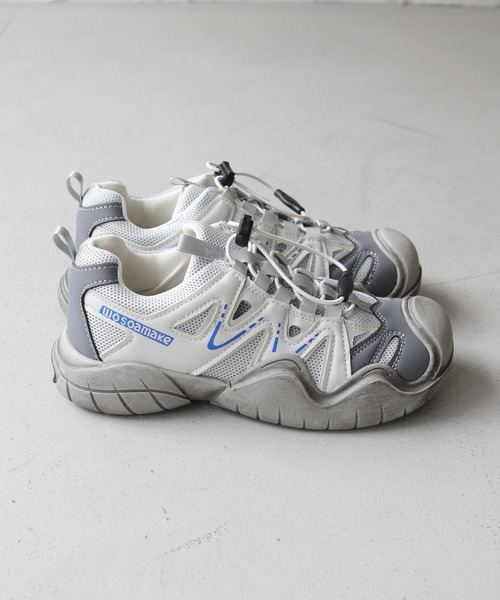 nomnom（ノムノム）の「【nomnom】厚底グレードロストスニーカー（スニーカー・レディース・グレー・24.5cm/24.0cm/23.5cm/23.0cm）」の15枚目の写真
