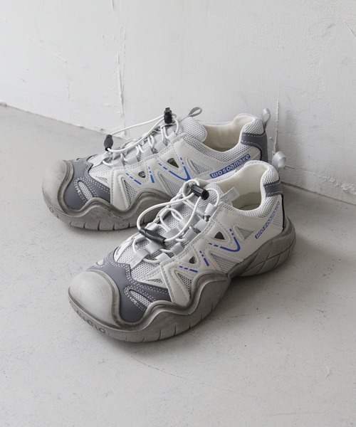 nomnom（ノムノム）の「【nomnom】厚底グレードロストスニーカー（スニーカー・レディース・グレー・24.5cm/24.0cm/23.5cm/23.0cm）」の3枚目の写真