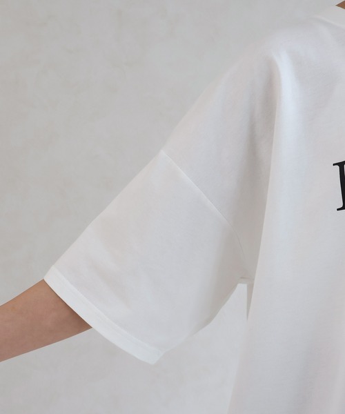Social GIRL(ソーシャルガール)の「オーバーサイズ半袖ロゴTシャツ(Tシャツ/カットソー・レディース・ブラック/オフホワイト/チャコールグレー・M)」の13枚目の写真