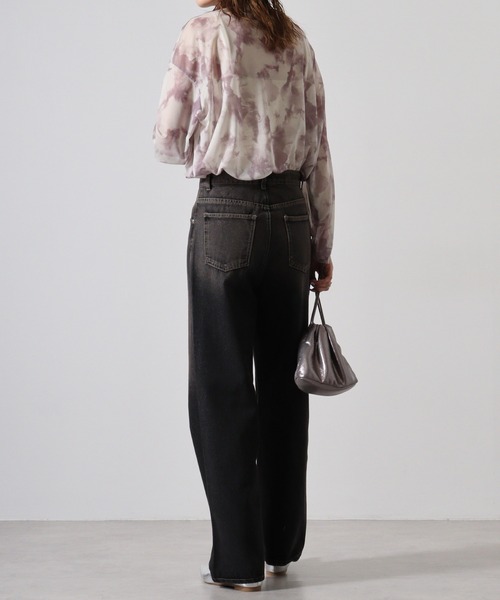 &soiree(アンドソワレ)の「&soiree 12OZオーバーダイデニム(デニムパンツ・レディース・ブラック/ネイビー・M/S)」の7枚目の写真