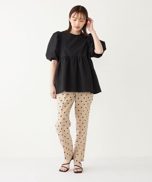 SHIPS Colors:〈洗濯機可能〉サッカー パフスリーブ ペプラム トップス◇（シャツ/ブラウス）｜SHIPS Colors（シップス カラーズ）