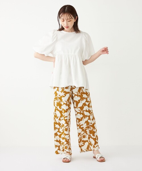 SHIPS Colors:〈洗濯機可能〉サッカー パフスリーブ ペプラム トップス◇（シャツ/ブラウス）｜SHIPS Colors（シップス カラーズ）