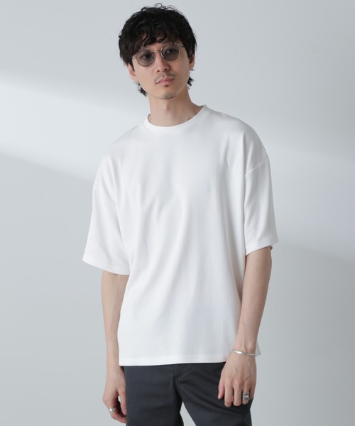 NANO universe(ナノユニバース)の「「MC」coveross(R)Tシャツ(セットアップ可)(Tシャツ/カットソー・メンズ・ホワイト/チャコール・S/M/L)」の15枚目の写真