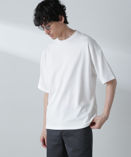 NANO universe(ナノユニバース)の「「MC」coveross(R)Tシャツ(セットアップ可)(Tシャツ/カットソー・メンズ・ホワイト/チャコール・S/M/L)」の12枚目の写真