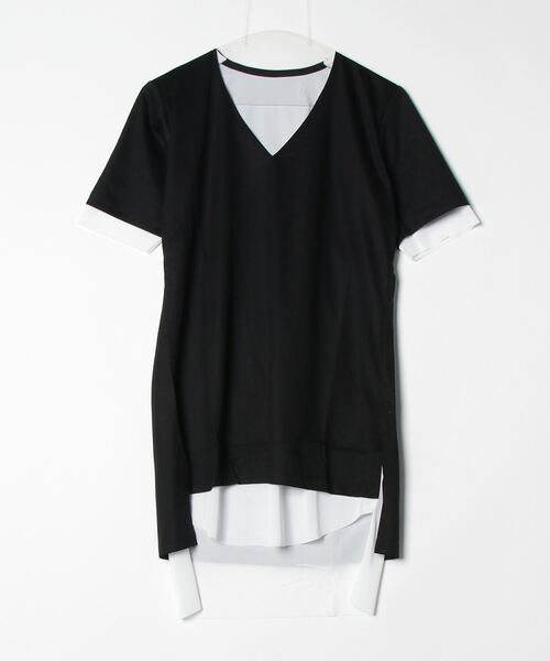 kiryuyrik（キリュウキリュウ）の「LayeredT-Shirt（Tシャツ/カットソー・メンズ・ブラック×レッド/ホワイト×ホワイト/ブラック×ホワイト/ピンク・MEDIUM/LARGE/SMALL）」の2枚目の写真