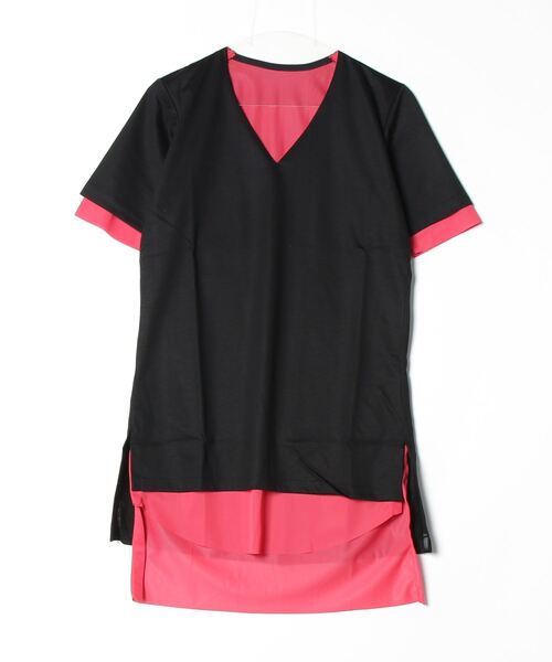 kiryuyrik（キリュウキリュウ）の「LayeredT-Shirt（Tシャツ/カットソー・メンズ・ブラック×レッド/ホワイト×ホワイト/ブラック×ホワイト/ピンク・MEDIUM/LARGE/SMALL）」の3枚目の写真