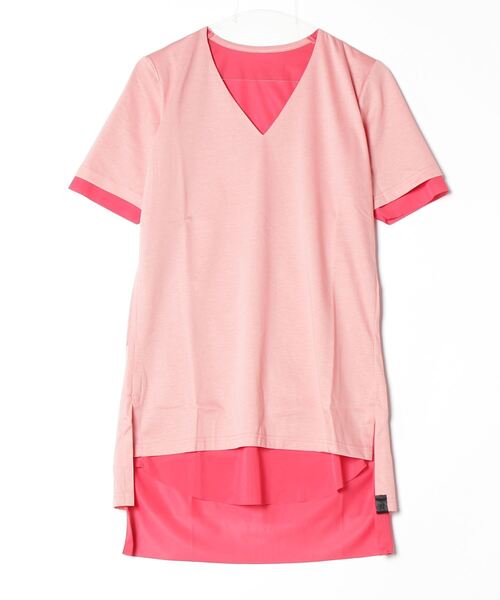 kiryuyrik（キリュウキリュウ）の「LayeredT-Shirt（Tシャツ/カットソー・メンズ・ブラック×レッド/ホワイト×ホワイト/ブラック×ホワイト/ピンク・MEDIUM/LARGE/SMALL）」の4枚目の写真