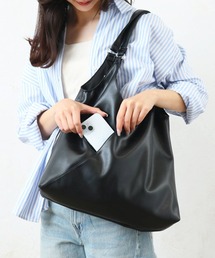 【SETUP7】PUレザー Vカットトートバック A4収納 SNBD