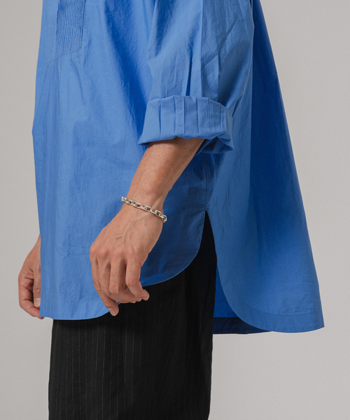 EDIFICE（エディフィス）の「india made ポプリン チュニック シャツ（シャツ/ブラウス・メンズ・ブラック/サックスブルー/ホワイト・LARGE/MEDIUM）」の7枚目の写真