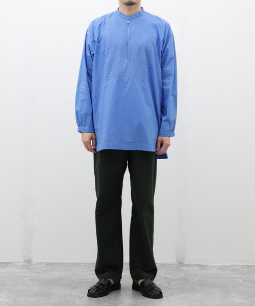 EDIFICE（エディフィス）の「india made ポプリン チュニック シャツ（シャツ/ブラウス・メンズ・ブラック/サックスブルー/ホワイト・LARGE/MEDIUM）」の9枚目の写真