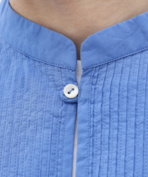 EDIFICE（エディフィス）の「india made ポプリン チュニック シャツ（シャツ/ブラウス・メンズ・ブラック/サックスブルー/ホワイト・LARGE/MEDIUM）」の17枚目の写真