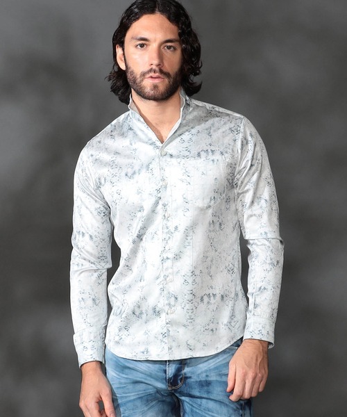 【セール】アイビージャカードパイソンプリントシャツ（シャツ/ブラウス）｜HIDEAWAYS NICOLE（ハイダウェイニコル）