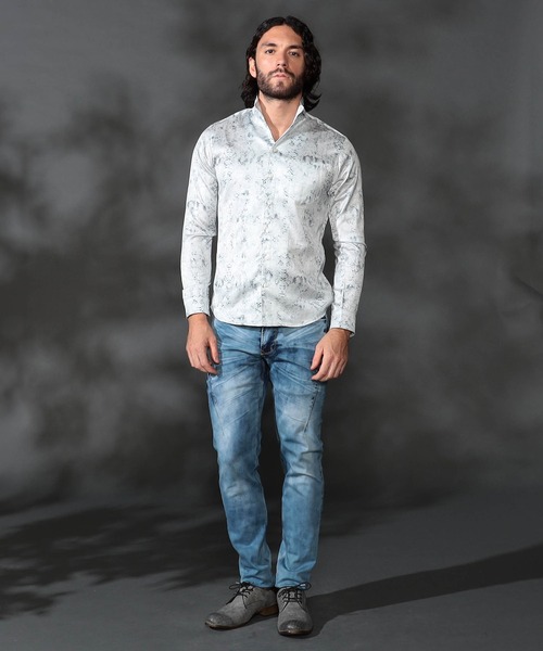 【セール】アイビージャカードパイソンプリントシャツ（シャツ/ブラウス）｜HIDEAWAYS NICOLE（ハイダウェイニコル）