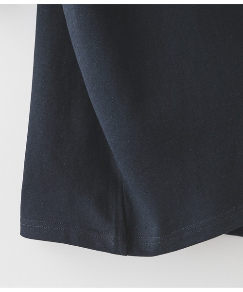 OUTDOOR EXCHANGE(アウトドアエクスチェンジ)の「【OUTDOOR EXCHANGE/アウトドアエクスチェンジ】リラックスフィット モックネックT UVカット(Tシャツ/カットソー・メンズ・ホワイト/ブラック・MEDIUM/LARGE)」の6枚目の写真