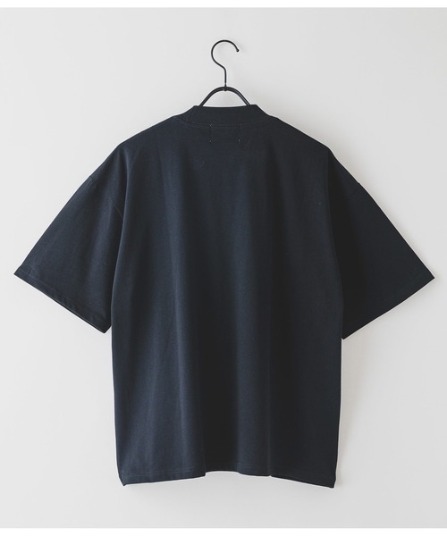 OUTDOOR EXCHANGE(アウトドアエクスチェンジ)の「【OUTDOOR EXCHANGE/アウトドアエクスチェンジ】リラックスフィット モックネックT UVカット(Tシャツ/カットソー・メンズ・ホワイト/ブラック・MEDIUM/LARGE)」の8枚目の写真
