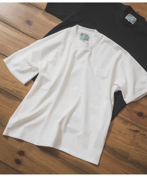 OUTDOOR EXCHANGE(アウトドアエクスチェンジ)の「【OUTDOOR EXCHANGE/アウトドアエクスチェンジ】リラックスフィット モックネックT UVカット(Tシャツ/カットソー・メンズ・ホワイト/ブラック・MEDIUM/LARGE)」の14枚目の写真