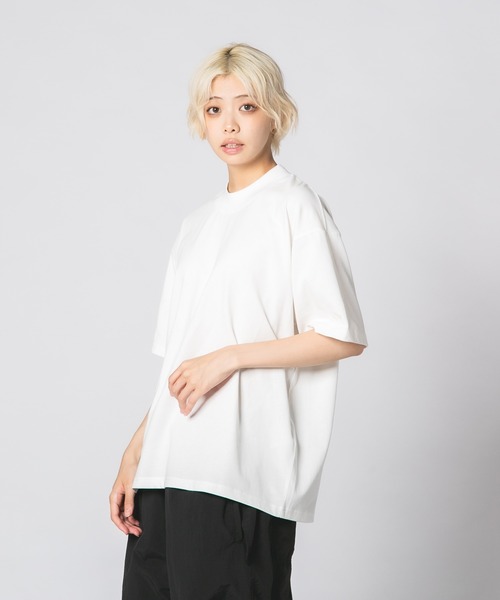 OUTDOOR EXCHANGE(アウトドアエクスチェンジ)の「【OUTDOOR EXCHANGE/アウトドアエクスチェンジ】リラックスフィット モックネックT UVカット(Tシャツ/カットソー・メンズ・ホワイト/ブラック・MEDIUM/LARGE)」の17枚目の写真