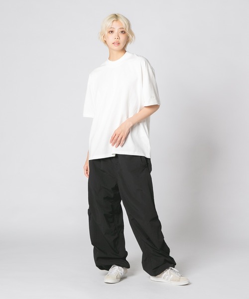 OUTDOOR EXCHANGE(アウトドアエクスチェンジ)の「【OUTDOOR EXCHANGE/アウトドアエクスチェンジ】リラックスフィット モックネックT UVカット(Tシャツ/カットソー・メンズ・ホワイト/ブラック・MEDIUM/LARGE)」の11枚目の写真