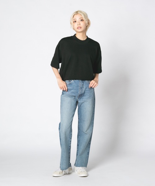 OUTDOOR EXCHANGE(アウトドアエクスチェンジ)の「【OUTDOOR EXCHANGE/アウトドアエクスチェンジ】リラックスフィット モックネックT UVカット(Tシャツ/カットソー・メンズ・ホワイト/ブラック・MEDIUM/LARGE)」の20枚目の写真