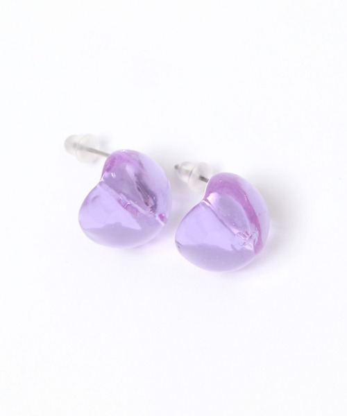 niko and...（ニコアンド）の「クリアガラスピアス（ピアス（両耳用）・レディース・その他/ラベンダー/レッド・0）」の2枚目の写真