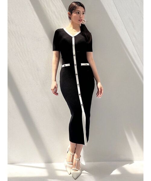 セール】バイカラーフロントボタンワンピース（ワンピース）｜RESEXXY