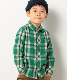 coen | 【coen kids】ウィンターリネンチェックシャツ（100～150cm)(シャツ/ブラウス)