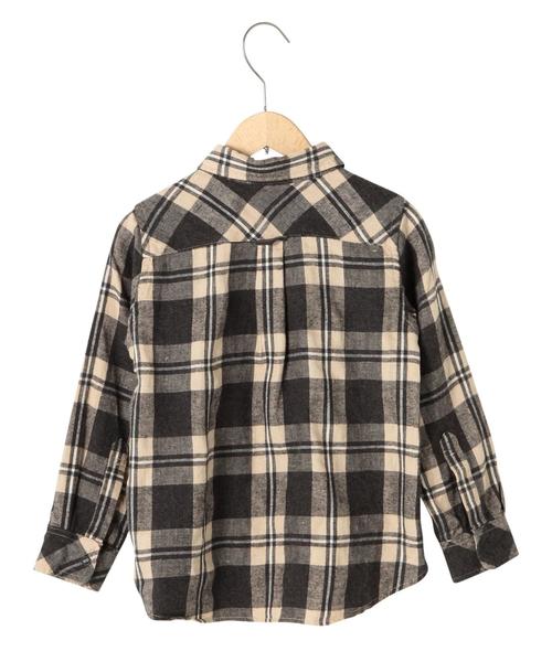 coen(コーエン)の「【coen kids】ウィンターリネンチェックシャツ(100~150cm)(シャツ/ブラウス・キッズ・ブラック/コバルトブルー/ケリー・100/110/120/130/150/140)」の11枚目の写真