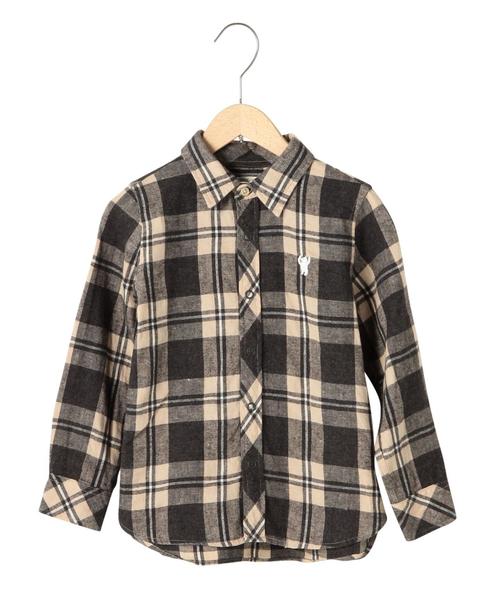 coen(コーエン)の「【coen kids】ウィンターリネンチェックシャツ(100~150cm)(シャツ/ブラウス・キッズ・ブラック/コバルトブルー/ケリー・100/110/120/130/150/140)」の17枚目の写真