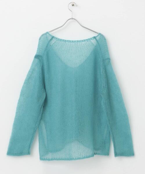 URBAN RESEARCH ROSSO WOMEN(アーバンリサーチ ロッソ)の「シアーモヘアVネックプルオーバー(ニット/セーター・レディース・ホワイト/イエロー/ブルー・FREE)」の22枚目の写真