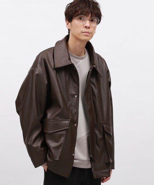 お値下げ！ノーザンフォックス レザーブルゾン セール】PUレザーブルゾン / 140409（ブルゾン）｜LAKOLE（ラコレ）の