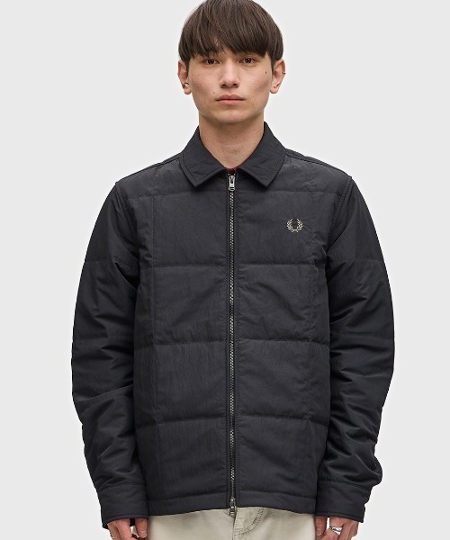 美品】フレッドペリー Collarless Overshirt M FRED PERRY（フレッド