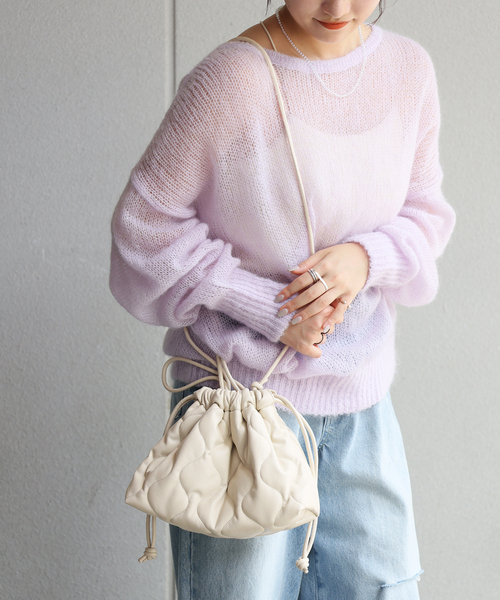 JOURNAL STANDARD relume(ジャーナルスタンダード レリューム)の「RELUME キルティングバッグ(ショルダーバッグ・レディース・ボルドー/アイボリー/ブラック・FREE)」の7枚目の写真