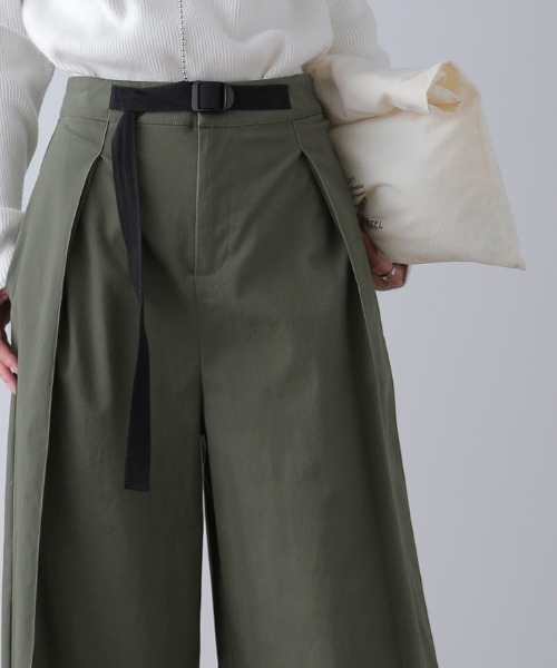 HUG.U(ハグユー)の「トリックワイドパンツ(カーゴパンツ・レディース・アッシュグレー/サンドベージュ/ブラック/カーキ・FREE)」の14枚目の写真